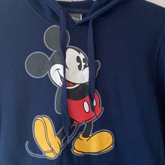 Disney Hoodie Mickey Mouse Navy Blue Womens Ladies Size Small - Picture 4 of 12